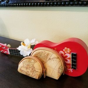 AE Allan Edward Vintage World Map Cosmetic Bags ♥